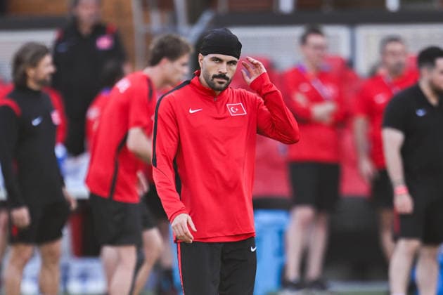 Turkish national football team holds 1st training session in US city of San Jose SAN JOSE, CALIFORNIA - JUNE 17: Eren Elmali of the Turkish national football team attends the training session in San Jose, California on June 17, 2026. Turkiye to face Paraguay on June 19 in their 2nd 2026 FIFA World Cup, WM, Weltmeisterschaft, Fussball match. Tayfun Coskun Anadolu California United States. Editorial use only. Please get in touch for any other usage.  Copyright: x2026xAnadoluxTayfunxCoskunx