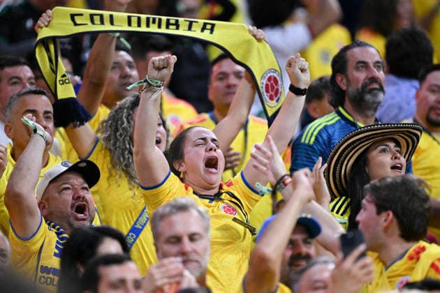 (260618) -- MEXICO CITY, June 18, 2026 -- Fans of Colombia are seen during the group K match between Uzbekistan and Colombia at the FIFA World Cup, WM, Weltmeisterschaft, Fussball 2026 in Mexico City, Mexico, June 17, 2026. ) (SP)MEXICO-MEXICO CITY-FOOTBALL-FIFA WORLD CUP-GROUP K-UZB VS COL WuxWei 