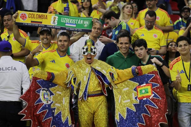 June 17, 2026, Mexico City, Ciudad de Mexico, Mexico: A Colombian supports the Colombia national team, Nationalteam during the FIFA World Cup, WM, Weltmeisterschaft, Fussball Group K match between Colombia and Uzbekistan at Mexico City Stadium. on June 17, 2026 in Mexico City, Mexico. Mexico City Mexico - ZUMAe321 20260617_zsa_e321_150 Copyright: xIanxRoblesx