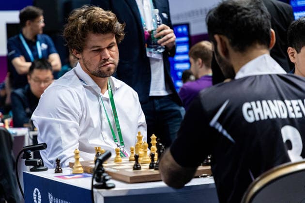 June 18, 2026, Hong Kong, Hong Kong, China: Chess Grandmaster MAGNUS CARLSEN (NOR) duels ARJUN ERIGAISI (IND) in a Rapid match at the 2026 FIDE World Team Rapid and Blitz Chess Championship in Hong Kong. Hong Kong China - ZUMAm298 0859448701st Copyright: xJamesxModestox