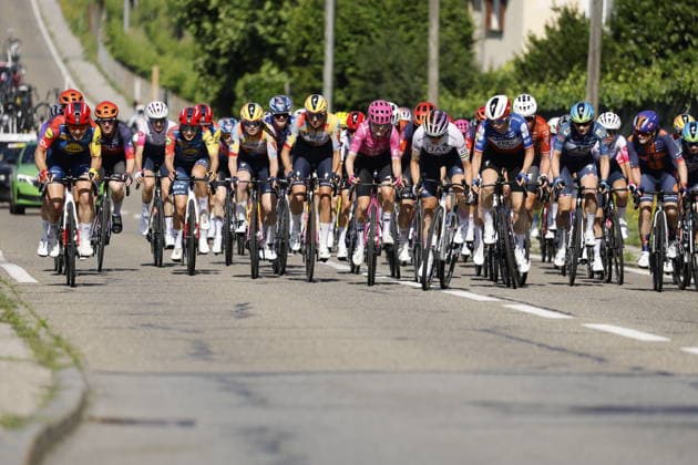 18.06.2026, Locarno, Locarno, Tour de Suisse Women 2026: Stage 2 Locarno - Locarno. All riders still tighter Locarno Locarno Ticino Switzerland