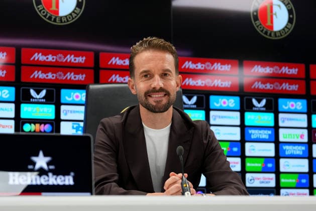 press conference, PK, Pressekonferenz Giovanni van Bronckhorst Rotterdam - Technical Director Devy Rigaux of Feyenoord Rotterdam during a press conference to introduce the new staff. The press conference is at De Kuip on 18 June 2026 in Rotterdam, The Netherlands. (VK Sportphoto Yannick Verhoeven) Copyright: xYannickxVerhoevenx