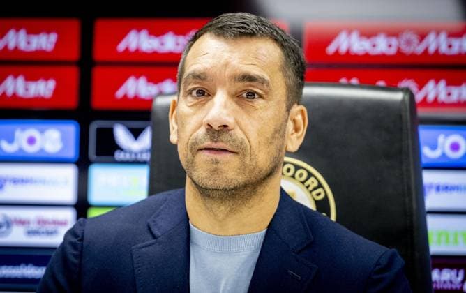 ROTTERDAM - The new head coach Giovanni van Bronckhorst during a Feyenoord press conference, PK, Pressekonferenz at De Kuip. ROBIN UTRECHT ANP xVIxANPxSportx xxANPxIVx 561331466 originalFilename: 561331466.jpg