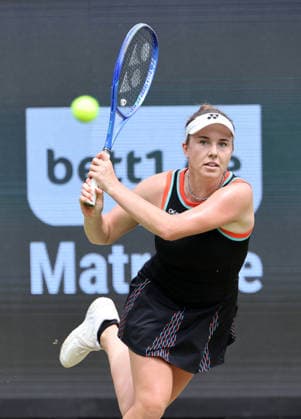 Linda Noskova (CZE) Aktion Oberkörper VANDA Pharmaceuticals Berlin Tennis Open Damen 18.06.2026