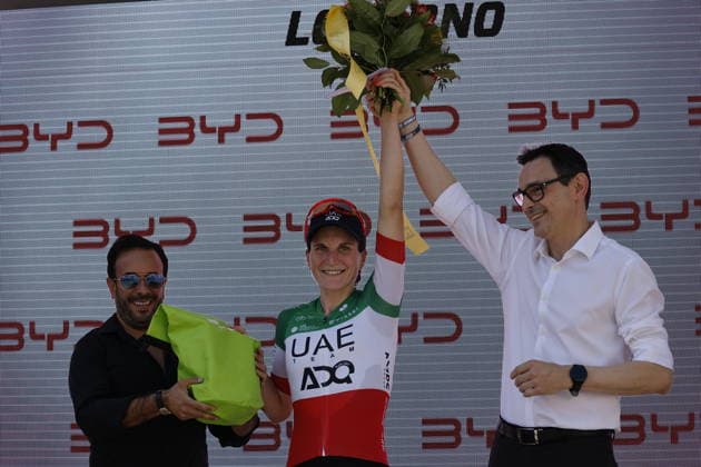 18.06.2026, Locarno, Locarno, Tour de Suisse Women 2026: Stage 2 Locarno - Locarno. Elisa Longo Borghini 121 (ITA - UAE Team ADQ (WTW)) winner of the stage Locarno Locarno Ticino Switzerland