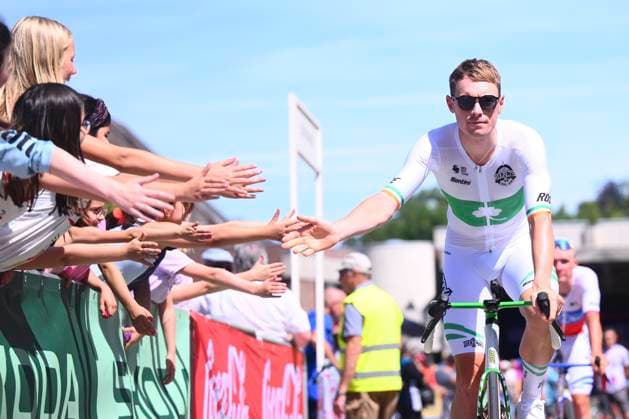 Baloise Belgium Tour 2026 Stage 2 KNOKKE-HEIST, BELGIUM - JUNE 18 : Townsend Rory (IRL) of Unibet Rose Rockets during stage 2 of the 95th edition of Baloise Tour of Belgium an UCI ProSeries 2.Pro cycling road race stage for Men Elite of 197.6 km with start in Merelbeke-Melle and finish in Knokke-Heist on June 18, 2026 in Knokke-Heist, Belgium, 18 06 2026 ( Motordriver Stephan Boone - Knokke-Heist Belgium  Copyright: xGvgx