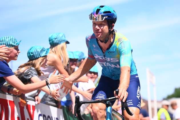 Baloise Belgium Tour 2026 Stage 2 KNOKKE-HEIST, BELGIUM - JUNE 18 : Gate Aaron (NZL) of XDS Astana Team during stage 2 of the 95th edition of Baloise Tour of Belgium an UCI ProSeries 2.Pro cycling road race stage for Men Elite of 197.6 km with start in Merelbeke-Melle and finish in Knokke-Heist on June 18, 2026 in Knokke-Heist, Belgium, 18 06 2026 ( Motordriver Stephan Boone - Knokke-Heist Belgium  Copyright: xGvgx