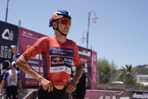 Italy s Davide Donati of Red Bull - Bora - Hansgrohe Rookies during Stage 5 of the Giro Next Gen 2026, from Bacoli to Bacoli, Italy, Thursday, June 18, 2026.  Copyright: xMassimoxPaolone LaPressex