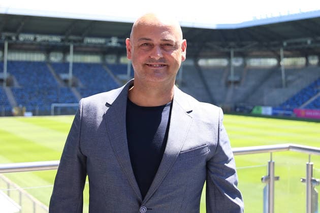 18.06.2026, xrekx, Fussball 3.Liga, SV Waldhof Mannheim - Vorstellung des neuen Trainers v.l. Rui Mota Trainer (SV Waldhof Mannheim) (DFL DFB REGULATIONS PROHIBIT ANY USE OF PHOTOGRAPHS as IMAGE SEQUENCES and or QUASI-VIDEO) Mannheim