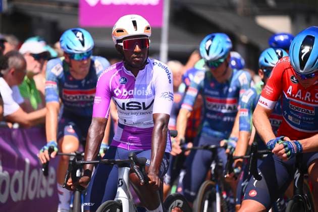 Baloise Belgium Tour 2026 Stage 2 KNOKKE-HEIST, BELGIUM - JUNE 18 : Girmay Biniam (ERI) of NSN Cycling Team during stage 2 of the 95th edition of Baloise Tour of Belgium an UCI ProSeries 2.Pro cycling road race stage for Men Elite of 197.6 km with start in Merelbeke-Melle and finish in Knokke-Heist on June 18, 2026 in Knokke-Heist, Belgium, 18 06 2026 ( Motordriver Stephan Boone - Knokke-Heist Belgium  Copyright: xGvgx