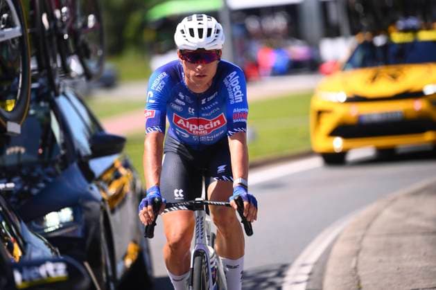 Baloise Belgium Tour 2026 Stage 2 KNOKKE-HEIST, BELGIUM - JUNE 18 : Philipsen Jasper (BEL) of Alpecin - Premier Tech during stage 2 of the 95th edition of Baloise Tour of Belgium an UCI ProSeries 2.Pro cycling road race stage for Men Elite of 197.6 km with start in Merelbeke-Melle and finish in Knokke-Heist on June 18, 2026 in Knokke-Heist, Belgium, 18 06 2026 ( Motordriver Stephan Boone - Knokke-Heist Belgium  Copyright: xGvgx