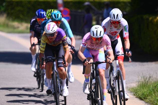 Baloise Belgium Tour 2026 Stage 2 KNOKKE-HEIST, BELGIUM - JUNE 18 : Hillen Michiel (BEL) of Baloise Verzekeringen - Het Poetsbureau Lions,Killy Jonah (USA) of Tarteletto - Isorex, Appel Stijn (NED) of BEAT CC p b Saxo, Broex Victor (NED) of Metec - SOLARWATT p b Mantel, Hannes Victor (BEL) of Aarco, Vandenberghe Viktor (BEL) of Pauwels Sauzen - Altez Industriebouw Cycling Team during stage 2 of the 95th edition of Baloise Tour of Belgium an UCI ProSeries 2.Pro cycling road race stage for Men Elite of 197.6 km with start in Merelbeke-Melle and finish in Knokke-Heist on June 18, 2026 in Knokke-Heist, Belgium, 18 06 2026 ( Motordriver Stephan Boone - Knokke-Heist Belgium  Copyright: xGvgx