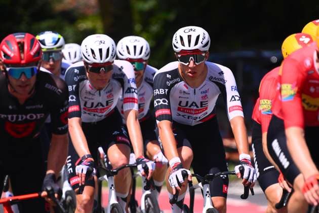 Baloise Belgium Tour 2026 Stage 2 KNOKKE-HEIST, BELGIUM - JUNE 18 : riders of team UAE Team Emirates - XRG during stage 2 of the 95th edition of Baloise Tour of Belgium an UCI ProSeries 2.Pro cycling road race stage for Men Elite of 197.6 km with start in Merelbeke-Melle and finish in Knokke-Heist on June 18, 2026 in Knokke-Heist, Belgium, 18 06 2026 ( Motordriver Stephan Boone - Knokke-Heist Belgium  Copyright: xGvgx