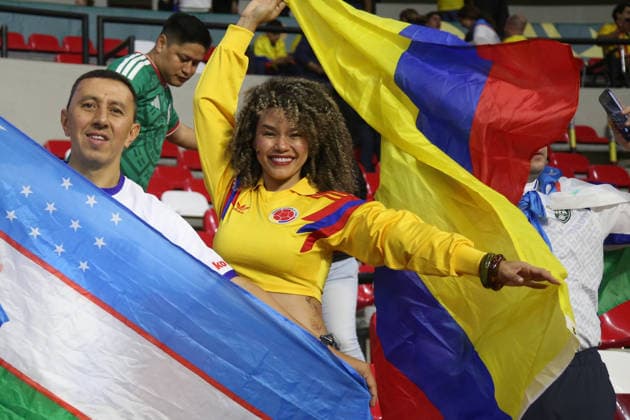 Uzbekistan v Colombia - FIFA World Cup, WM, Weltmeisterschaft, Fussball 1st Round Fans of Colombia and Uzbekistan during the match of of FIFA World Cup Group K between Colombia and Uzbekistan at Mexico City Stadium. on June 17, 2026 in Mexico City, Mexico. (Photo by IIsmael Rosas Eyepix Group) Copyright: xIsmaelxRosas xEyepixxGroupx IR_17062026_187833