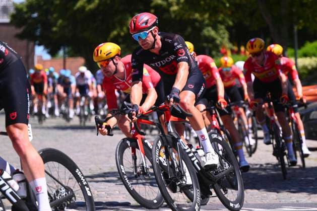 Baloise Belgium Tour 2026 Stage 2 KNOKKE-HEIST, BELGIUM - JUNE 18 : rider of team Tudor Pro Cycling Team during stage 2 of the 95th edition of Baloise Tour of Belgium an UCI ProSeries 2.Pro cycling road race stage for Men Elite of 197.6 km with start in Merelbeke-Melle and finish in Knokke-Heist on June 18, 2026 in Knokke-Heist, Belgium, 18 06 2026 ( Motordriver Stephan Boone - Knokke-Heist Belgium  Copyright: xGvgx