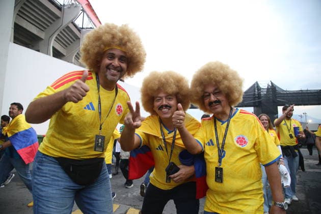 June 17, 2026, Mexico City, Ciudad de Mexico, Mexico: Colombians fans attending the match of of FIFA World Cup, WM, Weltmeisterschaft, Fussball Group K between Colombia and Uzbekistan at Mexico City Stadium. on June 17, 2026 in Mexico City, Mexico. Uzbekistan V Colombia - FIFA World Cup 1st Round  - ZUMAe321 20260617_zsa_e321_589 Copyright: xIsmaelxRosasx
