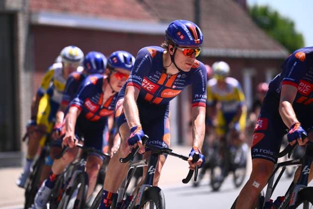 Baloise Belgium Tour 2026 Stage 2 KNOKKE-HEIST, BELGIUM - JUNE 18 : rider of team Picnic PostNL during stage 2 of the 95th edition of Baloise Tour of Belgium an UCI ProSeries 2.Pro cycling road race stage for Men Elite of 197.6 km with start in Merelbeke-Melle and finish in Knokke-Heist on June 18, 2026 in Knokke-Heist, Belgium, 18 06 2026 ( Motordriver Stephan Boone - Knokke-Heist Belgium  Copyright: xGvgx