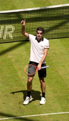 photo : Jubel nach dem Matchball bei Taylor FRITZ (USA) Tennis-Turnier Terra Wortmann Cup im Gerry Weber Sportpark in Halle Westfalen am Do. 18.06.2026
