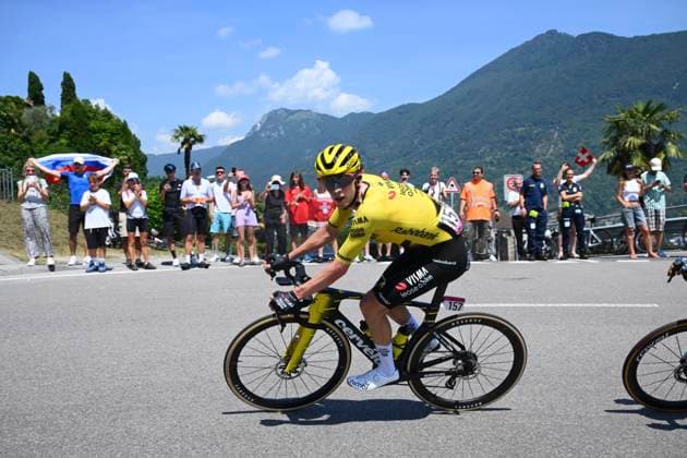 Tour de Suisse 2026 Stage 2 LOCARNO, SWITZERLAND - JUNE 18 : Lemmen Bart (NED) of Team Visma Lease a Bike during stage 2 of the 89th edition of Tour de Suisse an UCI World Tour 2.UWT cycling road race stage for Men Elite of 157.7 km with start in Locarno and finish in Locarno on June 18, 2026 in Locarno, Switzerland, 18 06 2026 ( Motordriver Guy De Vuyst - Locarno Switzerland  Copyright: xVincentxKalutx