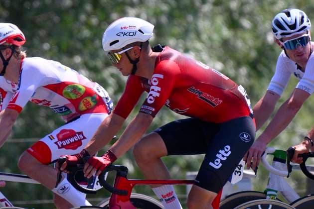Baloise Belgium Tour 2026 Stage 2 KNOKKE-HEIST, BELGIUM - JUNE 18 : De Schuyteneer Steffen (BEL) of Lotto Intermarche during stage 2 of the 95th edition of Baloise Tour of Belgium an UCI ProSeries 2.Pro cycling road race stage for Men Elite of 197.6 km with start in Merelbeke-Melle and finish in Knokke-Heist on June 18, 2026 in Knokke-Heist, Belgium, 18 06 2026 ( Motordriver Stephan Boone - Knokke-Heist Belgium  Copyright: xGvgx