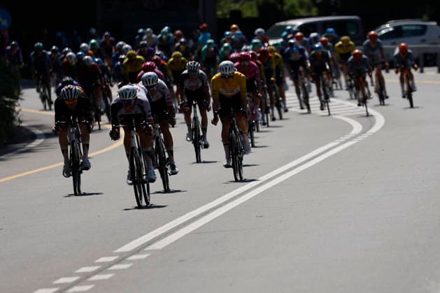 18.06.2026, Locarno, Locarno, Tour de Suisse 2026: Stage 2 Locarno - Locarno. Tadej PogaÄar 1 (SLO - UAE Team Emirates - WRG (WT)) chasing the lead Locarno Locarno Ticino Switzerland