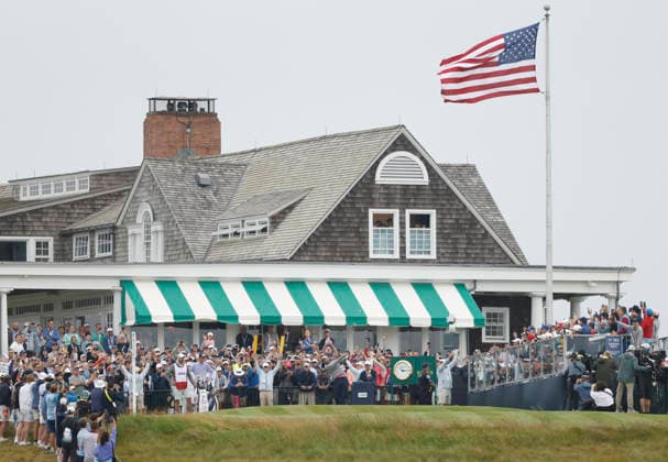 Scottie Scheffler tees off on the 1st hole during the first round of the 126th U.S. Open Golf Championship at Shinnecock Hills Golf Club in Southampton, NY, on Thursday, June 18, 2026.  NYC20260618818 JOHNxANGELILLO