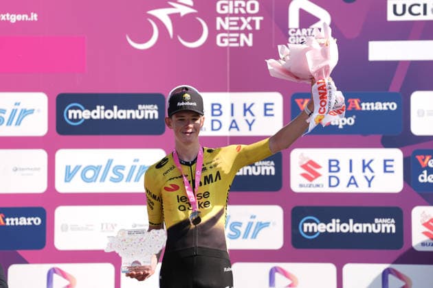Belgium s Matisse Van Kerckhove of Team Visma Lease A Bike Development winner of stage during Stage 5 of the Giro Next Gen 2026, from Bacoli to Bacoli, Italy, Thursday, June 18, 2026.  Copyright: xMassimoxPaolone LaPressex