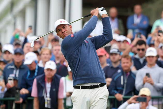 US Open Golf Championship - Round 1 Adam Scott of Australia tees off during the first round of the 2026 US Open golf tournament at the Shinnecock Hills Golf Club in Southampton, New York, USA, 18 June 2026. SOUTHAMPTON NEW YORK UNITED STATES  Copyright: xSARAHxYENESELx