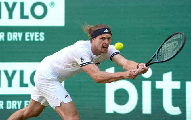 photo : Alexander ZVEREV (GER) gewinnt in 2 Sätzen gegen Hanfmann Tennis-Turnier Terra Wortmann Cup im Gerry Weber Sportpark in Halle Westfalen am Do. 18.06.2026