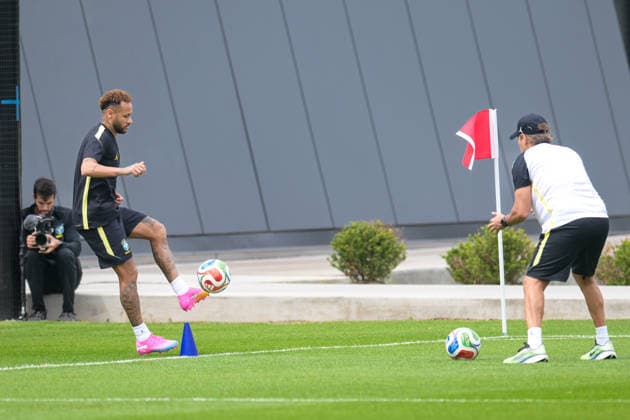 Fußball, WM 2026, 20260618, Training Brasilien. Im Bild NEYMAR (Brasilien, 10) trainiert individuell. Morristown RWJBarnabas Health - Red Bulls P New Jersey Vereinigte Staaten von Amerika