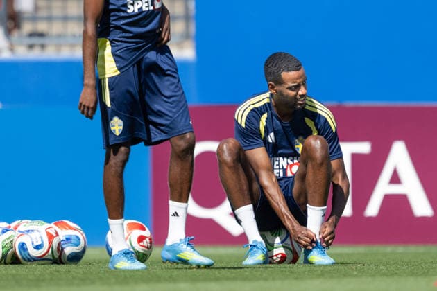 260618 Alexander Isak of the Swedish national football team at a training session during day 8 of the FIFA World Cup, WM, Weltmeisterschaft, Fussball 2026 on June 18, 2026 in Dallas. Photo: Petter Arvidson BILDBYRAN kod PA PA1241 fotboll football soccer fotball vm fotbolls-vm fotball-vm fotbolls-vm 2026 fifa world cup 2026 träning practice training sverige sweden sverige a day 8 bbeng