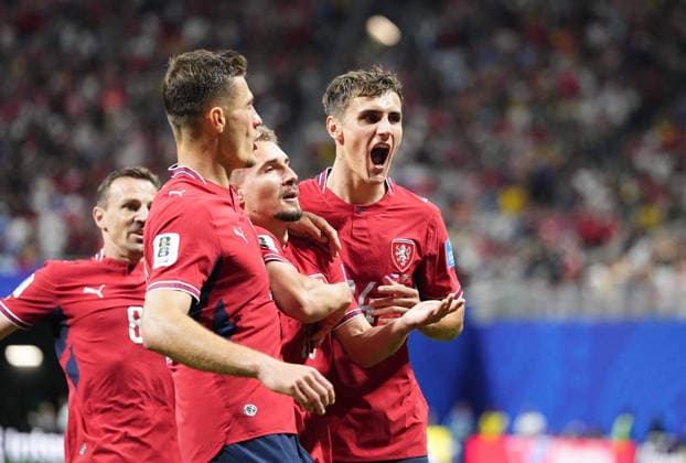 Michal Sadilek (Czechia) scores and celebrates his teams first goal during Chezia and South Africa , Group A FIFA World Cup, WM, Weltmeisterschaft, Fussball 2026, Atlanta Stadium, Atlanta, United States on June 18, 2026. Thor Wegner DeFodi Images. (Photo by DeFodi Images) -