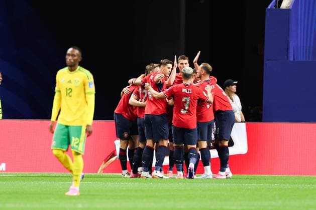 RECORD DATE NOT STATED FIFA World Cup, WM, Weltmeisterschaft, Fussball 2026 - Group A - Czech Republic v South Africa Michal Sadilek player of Czech Republic celebrates his gol with teammates during the match between Czech Republic and South Africa in the second round of Group A of the 2026 FIFA World Cup group stage at Atlanta Stadium, in Georgia, United States, on Thursday, June 18, 2026.(Foto: William Volcov Brazil Photo Press IMAGO) Sports Atlanta GA United States of America Copyright: xWILLIAMxVOLCOVx