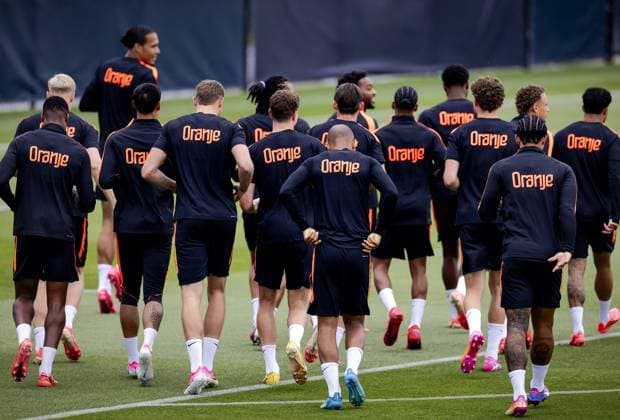 KANSAS CITY - The players during a training session of the Dutch national team, Nationalteam at the KC Current Training Facility, on June 18, 2026, in Kansas City. The Dutch team is preparing for the match against Sweden during the FIFA World Cup, WM, Weltmeisterschaft, Fussball ROBIN VAN LONKHUIJSEN ANP xVIxANPxSportx xxANPxIVx 561356418 originalFilename: 561356418.jpg