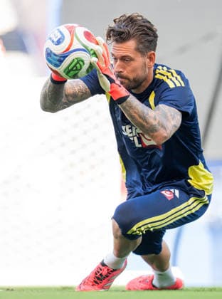 260618 Goalkeeper Kristoffer Nordfeldt of the Swedish national football team at a training session during day 8 of the FIFA World Cup, WM, Weltmeisterschaft, Fussball 2026 on June 18, 2026 in Dallas. Photo: Petter Arvidson BILDBYRAN kod PA PA1241 fotboll football soccer fotball vm fotbolls-vm fotball-vm fotbolls-vm 2026 fifa world cup 2026 träning practice training sverige sweden sverige a day 8 bbeng