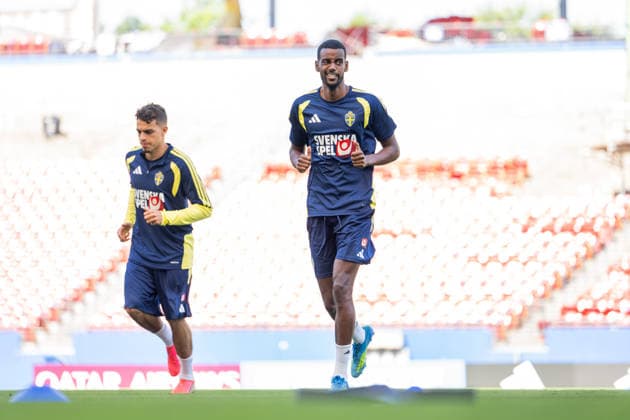 260618 Alexander Isak of the Swedish national football team at a training session during day 8 of the FIFA World Cup, WM, Weltmeisterschaft, Fussball 2026 on June 18, 2026 in Dallas. Photo: Petter Arvidson BILDBYRAN kod PA PA1241 fotboll football soccer fotball vm fotbolls-vm fotball-vm fotbolls-vm 2026 fifa world cup 2026 träning practice training sverige sweden sverige a day 8 bbeng