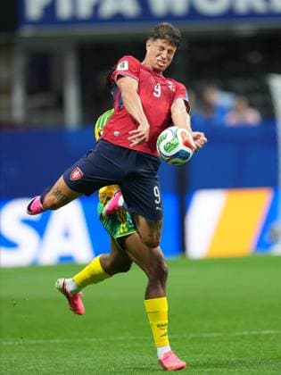 Czechia v South Africa - FIFA World Cup, WM, Weltmeisterschaft, Fussball 2026 - Group A ATLANTA, UNITED STATES - JUNE 18: Adam Hlozek (9) of Czechia in action during the 2026 FIFA World Cup First Stage Group A match between Czechia and South Africa at Mercedes-Benz Stadium (Atlanta Stadium) in Atlanta, Georgia, United States on June 18, 2026. Evrim Aydin Anadolu Georgia United States. Editorial use only. Please get in touch for any other usage.  Copyright: x2026xAnadoluxEvrimxAydinx