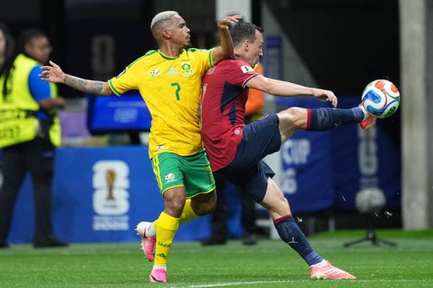 Czechia v South Africa - FIFA World Cup, WM, Weltmeisterschaft, Fussball 2026 - Group A ATLANTA, UNITED STATES - JUNE 18: Oswin Appollis (7) of South Africa in action during the 2026 FIFA World Cup First Stage Group A match between Czechia and South Africa at Mercedes-Benz Stadium (Atlanta Stadium) in Atlanta, Georgia, United States on June 18, 2026. Evrim Aydin Anadolu Georgia United States. Editorial use only. Please get in touch for any other usage.  Copyright: x2026xAnadoluxEvrimxAydinx