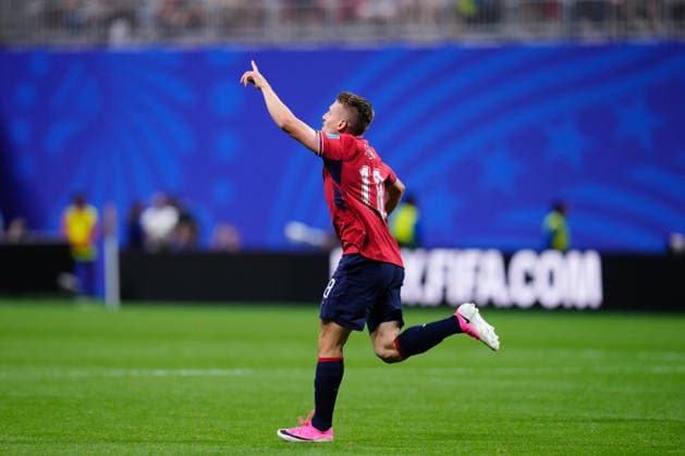 June 18, 2026, Arlington, Texas, United States: Michal Sadilek of Czechia celebrates a goal during the FIFA World Cup, WM, Weltmeisterschaft, Fussball 2026 Group A match between Czechia and South Africa at Atlanta Stadium on June 18, 2026 in Atlanta, Georgia. Czechia V South Africa: Group A - FIFA World Cup 2026  - ZUMAa181 20260618_zaa_a181_001 Copyright: xJosexBretonx