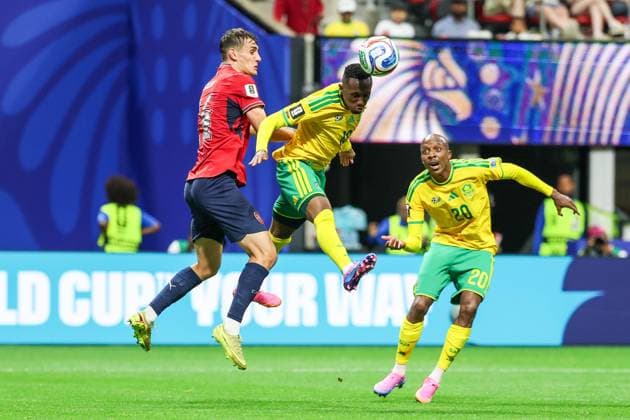 RECORD DATE NOT STATED FIFA World Cup, WM, Weltmeisterschaft, Fussball 2026 - Group A - Czech Republic v South Africa Thapelo Maseko player of South Africa during the match between Czech Republic and South Africa in the second round of Group A of the 2026 FIFA World Cup group stage at Atlanta Stadium, in Georgia, United States, on Thursday, June 18, 2026.(Foto: William Volcov Brazil Photo Press IMAGO) Sports Atlanta GA United States of America Copyright: xWILLIAMxVOLCOVx
