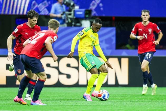 RECORD DATE NOT STATED FIFA World Cup, WM, Weltmeisterschaft, Fussball 2026 - Group A - Czech Republic v South Africa Thapelo Maseko player of South Africa during the match between Czech Republic and South Africa in the second round of Group A of the 2026 FIFA World Cup group stage at Atlanta Stadium, in Georgia, United States, on Thursday, June 18, 2026.(Foto: William Volcov Brazil Photo Press IMAGO) Sports Atlanta GA United States of America Copyright: xWILLIAMxVOLCOVx