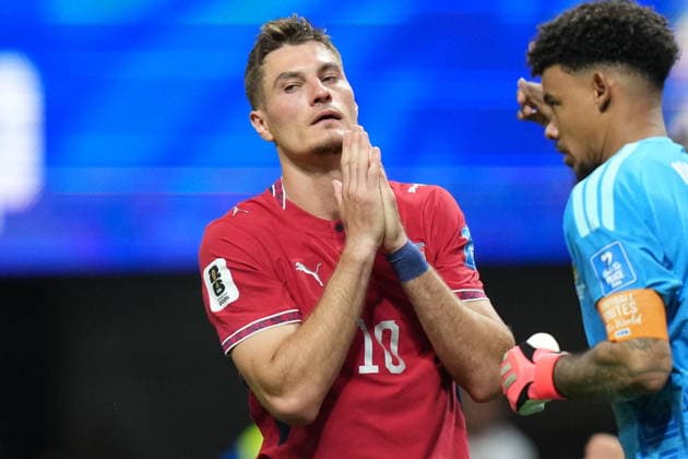 Czechia v South Africa - FIFA World Cup, WM, Weltmeisterschaft, Fussball 2026 - Group A ATLANTA, UNITED STATES - JUNE 18: Patrik Schick (10) of Czechia gestures during the 2026 FIFA World Cup First Stage Group A match between Czechia and South Africa at Mercedes-Benz Stadium (Atlanta Stadium) in Atlanta, Georgia, United States on June 18, 2026. Evrim Aydin Anadolu Georgia United States. Editorial use only. Please get in touch for any other usage.  Copyright: x2026xAnadoluxEvrimxAydinx