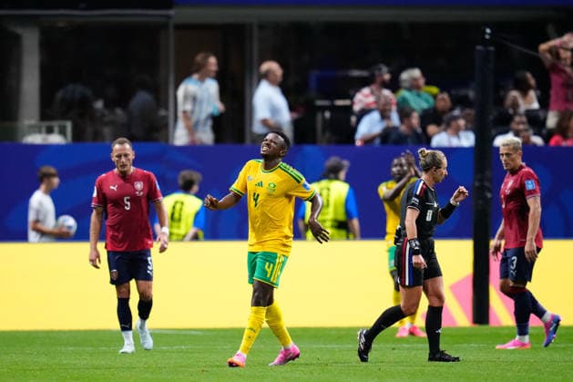 Czechia v South Africa: Group A - FIFA World Cup, WM, Weltmeisterschaft, Fussball 2026 Teboho Mokoena of South Africa reacts during the FIFA World Cup 2026 Group A match between Czechia and South Africa at Atlanta Stadium on June 18, 2026 in Atlanta, Georgia. Atlanta GA United States  Copyright: xJosexBretonx originalFilename:bretonhernandez-czechiav260618_npWxg.jpg