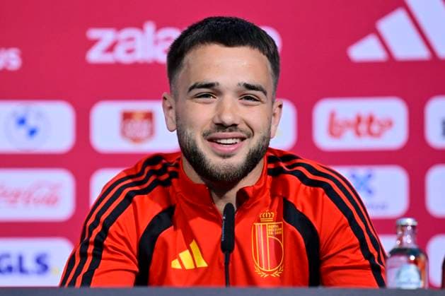 Belgian national football team - 2026 FIFA World Cup, WM, Weltmeisterschaft, Fussball - media activities 18 06 2026 RENTON, UNITED STATES OF AMERICA - JUNE 18 : Raskin Nicolas midfielder of Belgium pictured during a press conference, PK, Pressekonferenz at the training grounds of the Belgian national football team during the 2026 FIFA World Cup on June 18, 2026 in Renton, United States of America, 18 06 2026 Renton United States of America  Copyright: xJanxDexMeuleneirx