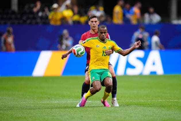 Czechia v South Africa - FIFA World Cup, WM, Weltmeisterschaft, Fussball 2026 - Group A ATLANTA, UNITED STATES - JUNE 18: Iqraam Rayners of South Africa and Robin Hranac of Czechia compete for the ball during the 2026 FIFA World Cup First Stage Group A match between Czechia and South Africa at Mercedes-Benz Stadium (Atlanta Stadium) in Atlanta, Georgia, United States on June 18, 2026. Jose Hernandez Anadolu Georgia United States. Editorial use only. Please get in touch for any other usage.  Copyright: x2026xAnadoluxJosexHernandezx
