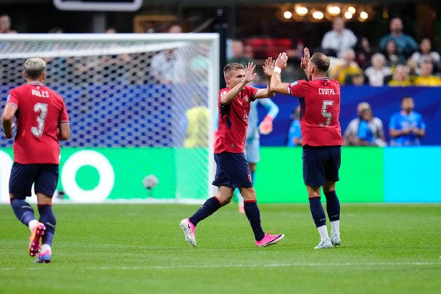 June 18, 2026, Arlington, Texas, United States: Michal Sadilek of Czechia celebrates a goal during the FIFA World Cup, WM, Weltmeisterschaft, Fussball 2026 Group A match between Czechia and South Africa at Atlanta Stadium on June 18, 2026 in Atlanta, Georgia. Arlington United States - ZUMAa181 20260618_zaa_a181_010 Copyright: xJosexBretonx