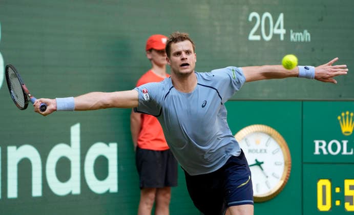 photo : Yannick HANFMANN (GER) Tennis-Turnier Terra Wortmann Cup im Gerry Weber Sportpark in Halle Westfalen am Do. 18.06.2026