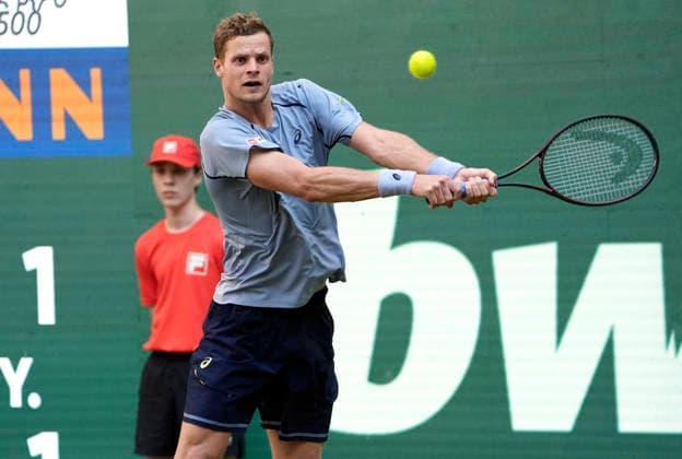 photo : Yannick HANFMANN (GER) Tennis-Turnier Terra Wortmann Cup im Gerry Weber Sportpark in Halle Westfalen am Do. 18.06.2026