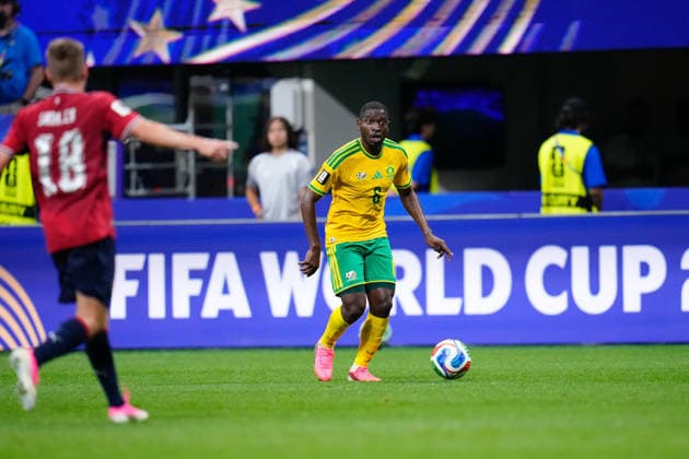 Czechia v South Africa: Group A - FIFA World Cup, WM, Weltmeisterschaft, Fussball 2026 Aubrey Modiba of South Africa drives the ball during the FIFA World Cup 2026 Group A match between Czechia and South Africa at Atlanta Stadium on June 18, 2026 in Atlanta, Georgia. Atlanta GA United States  Copyright: xJosexBretonx originalFilename:bretonhernandez-czechiav260618_npR9f.jpg