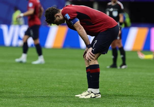 FIFA World Cup, WM, Weltmeisterschaft, Fussball 2026 - Group A - Czechia vs South Africa Ladislav Krejci of Czech Republic is dejected on the pitch after a draw in the FIFA World Cup 2026 group stage match Czechia against South Africa, in Atlanta, USA, 18 June 2026. ATLANTA United States  Copyright: xRONALDxWITTEKx